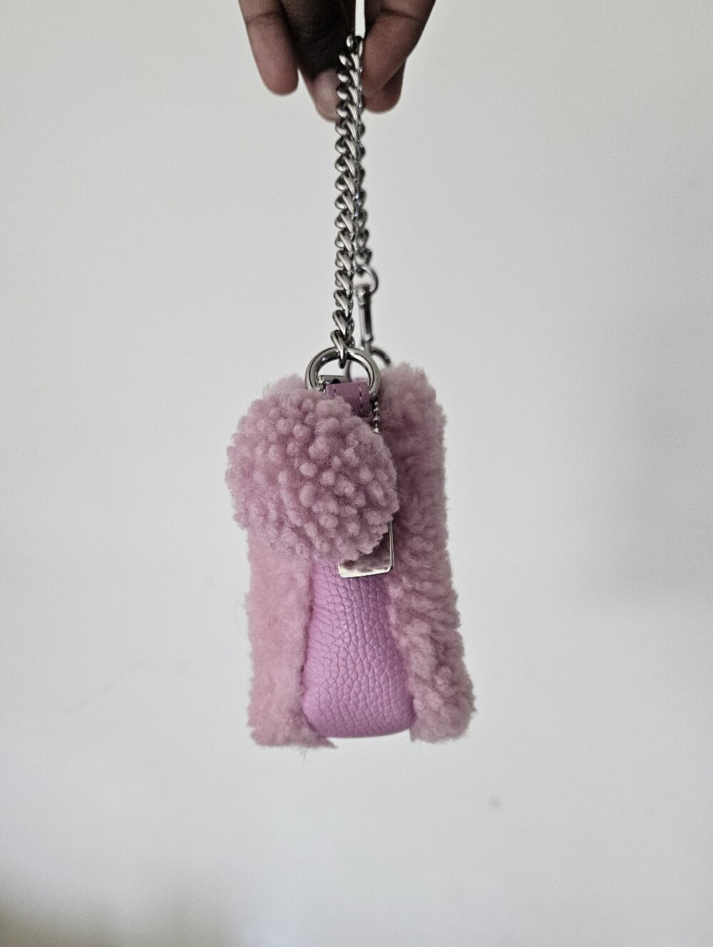 Rare Coach Nolita 15 Shearling/Leather Pink/Purple Wristlet - Picture 5 of 7